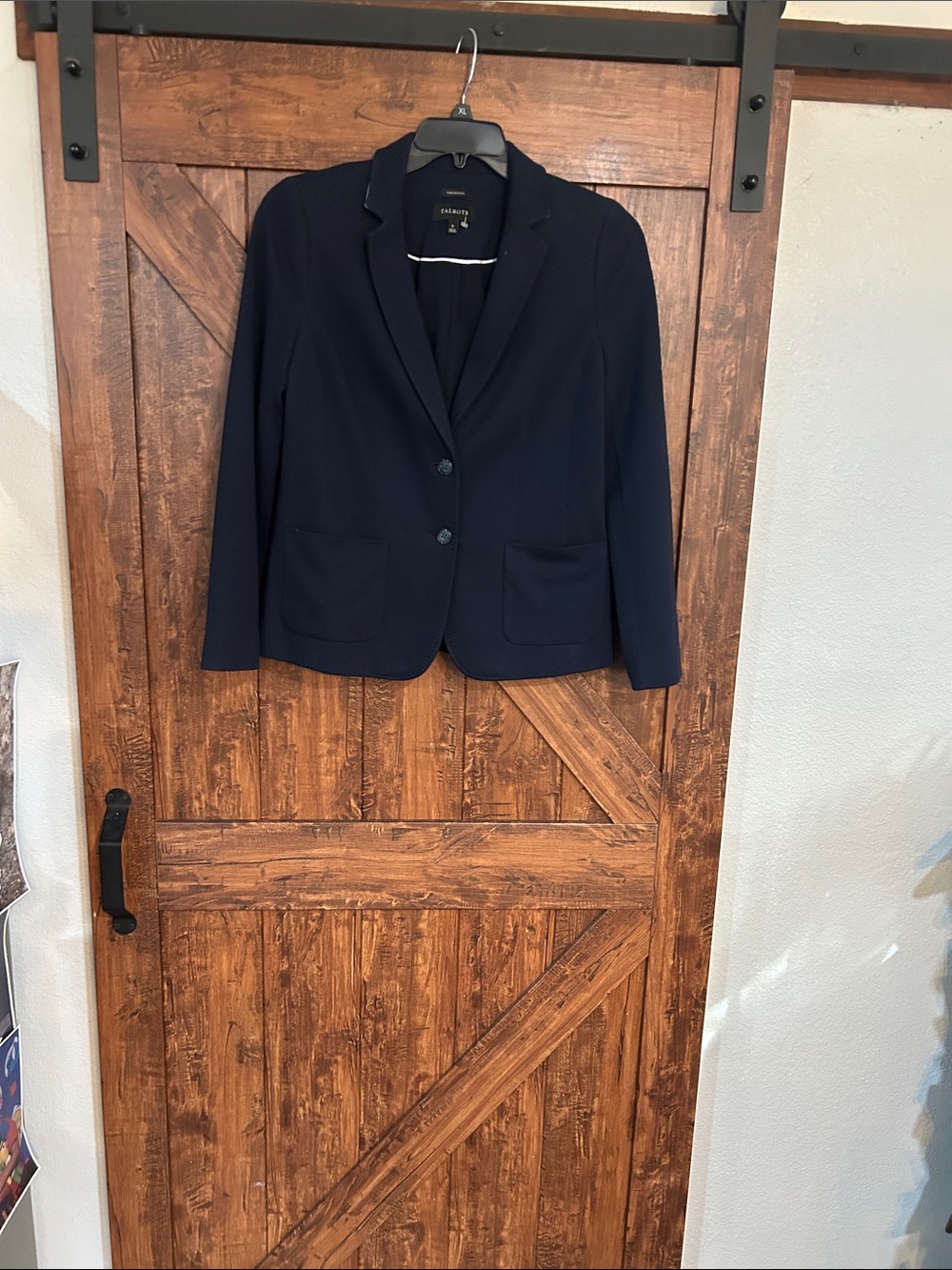 Talbots Navy Two-Button Tailored Blazer
